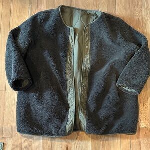Koolaburra by Ugg Olive Green Textured Reversible Jacket Sz XXL